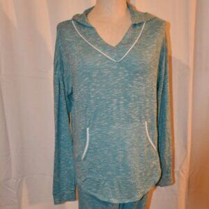 Koolaburra by UGG Marled Sweater Knit Hoodie & Jogger Lounge Set, AlgierBlu, Med